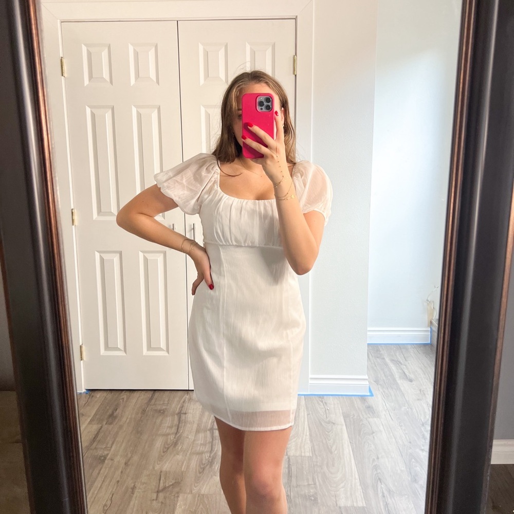 Altar’d State Puff Sleeve Mini Dress NWT Size M